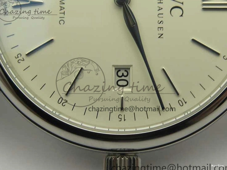 MIROTIME 0812 Portofino Automatic SS MKF 1:1 Best Edition White Dial On Black Leather Strap MIYOTA 9015 V Original 7204